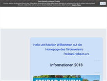 Tablet Screenshot of freibad-neheim.com